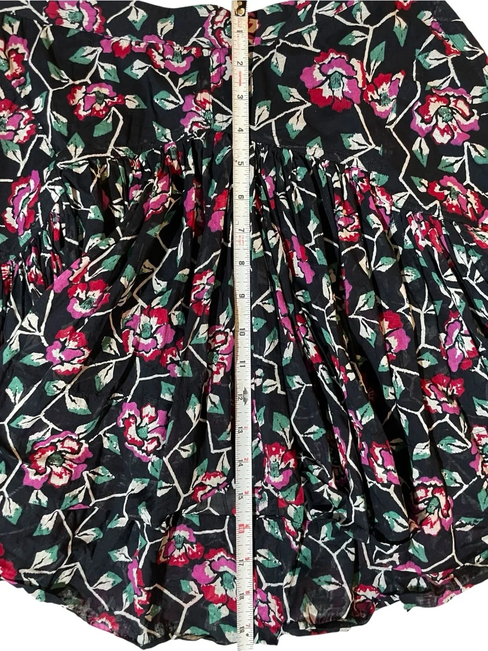 Matching Floral Crop Top & Skirt Set Medium